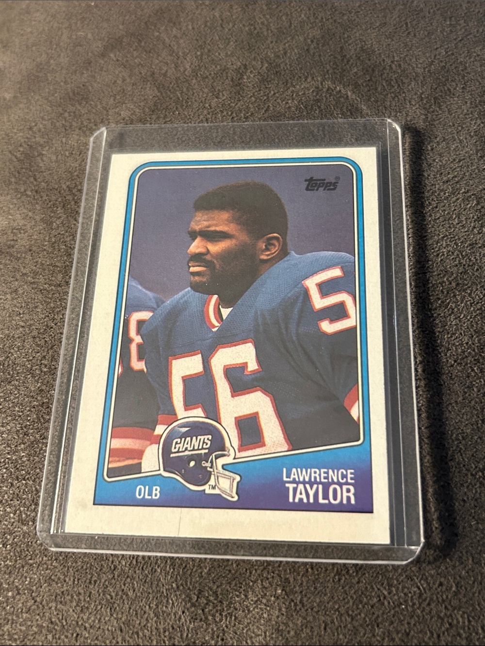 Topps Blue & White Lawrence Taylor Football Card